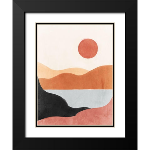 Silent Moment Black Modern Wood Framed Art Print with Double Matting by Isabelle Z