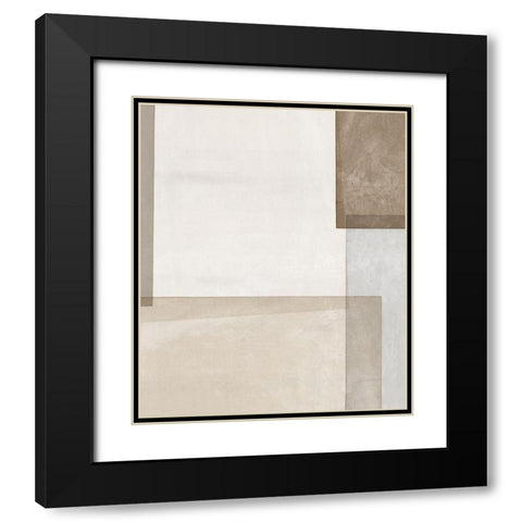 In Greige Black Modern Wood Framed Art Print with Double Matting by Isabelle Z