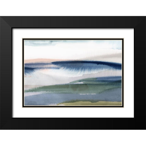 Eventide I  Black Modern Wood Framed Art Print with Double Matting by Isabelle Z
