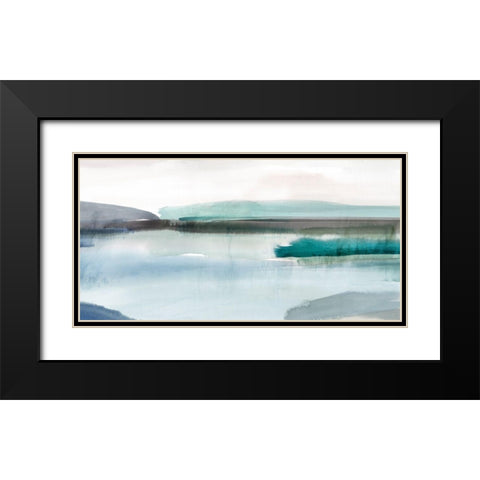 Slide Away I  Black Modern Wood Framed Art Print with Double Matting by Isabelle Z