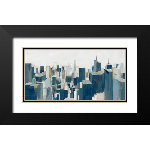 The City  Black Modern Wood Framed Art Print with Double Matting by Isabelle Z
