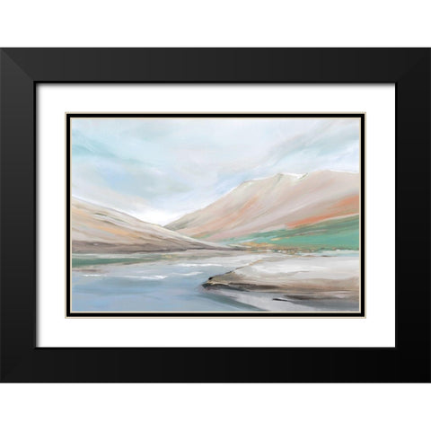 Royal Hills Black Modern Wood Framed Art Print with Double Matting by Isabelle Z