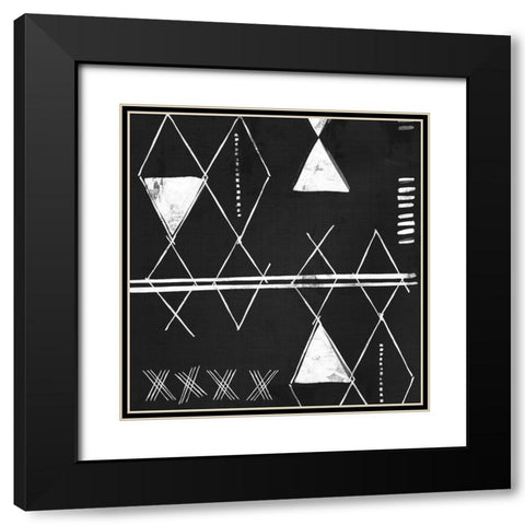 Ethnic Motifs I Black Modern Wood Framed Art Print with Double Matting by Isabelle Z