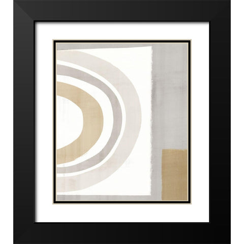 Pastel Color Block  Black Modern Wood Framed Art Print with Double Matting by Isabelle Z