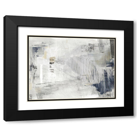 Mingled Black Modern Wood Framed Art Print with Double Matting by Isabelle Z