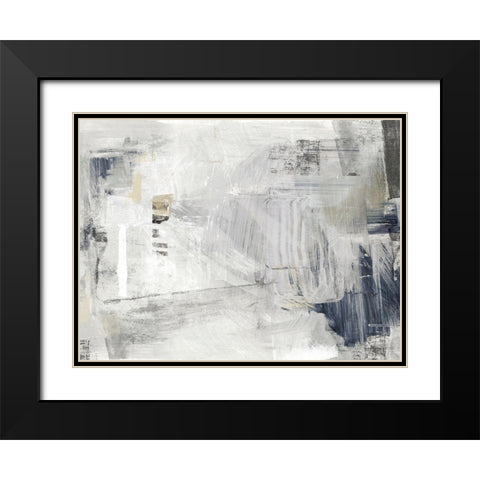Mingled Black Modern Wood Framed Art Print with Double Matting by Isabelle Z