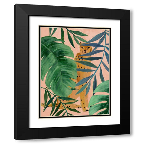Silent Jungle Black Modern Wood Framed Art Print with Double Matting by Isabelle Z