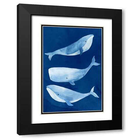 Silent Depth II Black Modern Wood Framed Art Print with Double Matting by Isabelle Z