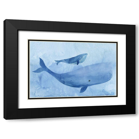 Blue Spirits I Black Modern Wood Framed Art Print with Double Matting by Isabelle Z
