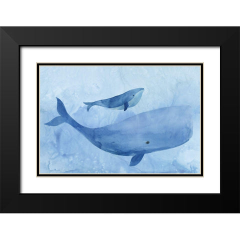 Blue Spirits I Black Modern Wood Framed Art Print with Double Matting by Isabelle Z