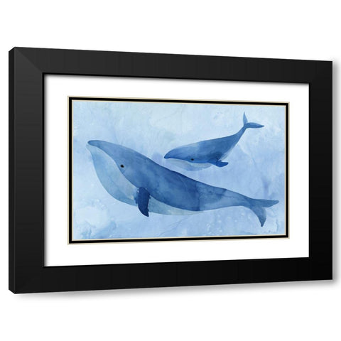 Blue Spirits II Black Modern Wood Framed Art Print with Double Matting by Isabelle Z