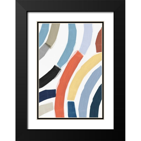 Rainbow River Black Modern Wood Framed Art Print with Double Matting by Isabelle Z