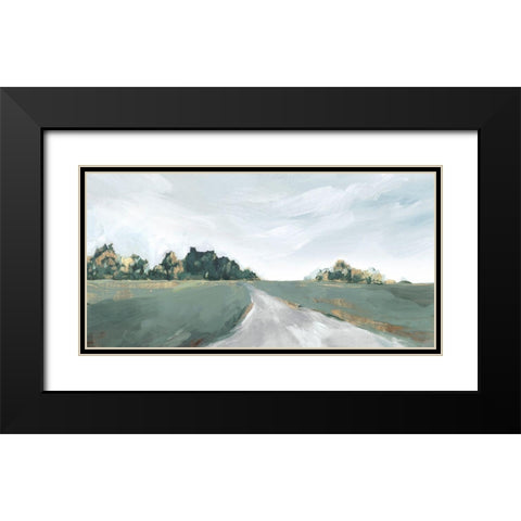 Field of Dreams Black Modern Wood Framed Art Print with Double Matting by Isabelle Z