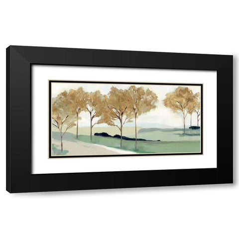 Pathway to the Sea - Ochre  Black Modern Wood Framed Art Print with Double Matting by Isabelle Z