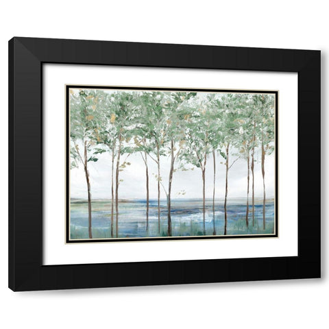 Forest Peak  Black Modern Wood Framed Art Print with Double Matting by Isabelle Z