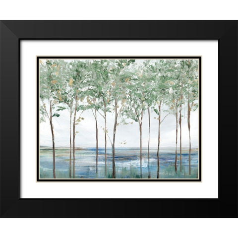 Forest Peak  Black Modern Wood Framed Art Print with Double Matting by Isabelle Z
