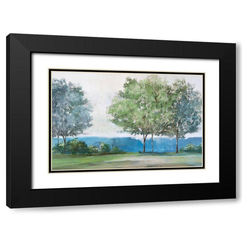 Calming View Black Modern Wood Framed Art Print with Double Matting by Isabelle Z