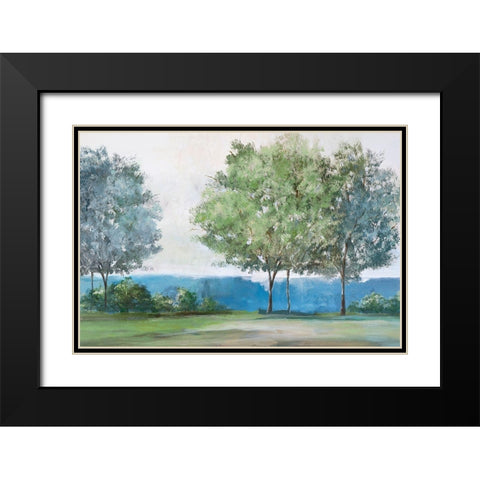 Calming View Black Modern Wood Framed Art Print with Double Matting by Isabelle Z