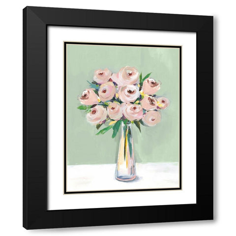 Hello Spring II Black Modern Wood Framed Art Print with Double Matting by Isabelle Z
