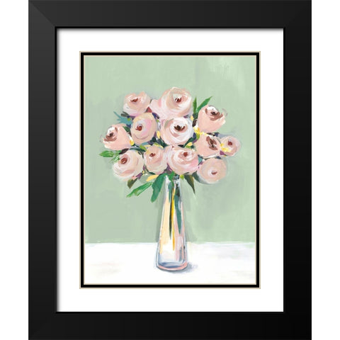 Hello Spring II Black Modern Wood Framed Art Print with Double Matting by Isabelle Z
