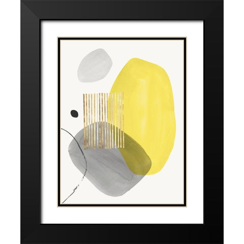 Pistachio Dreams I Yellow Version  Black Modern Wood Framed Art Print with Double Matting by Isabelle Z