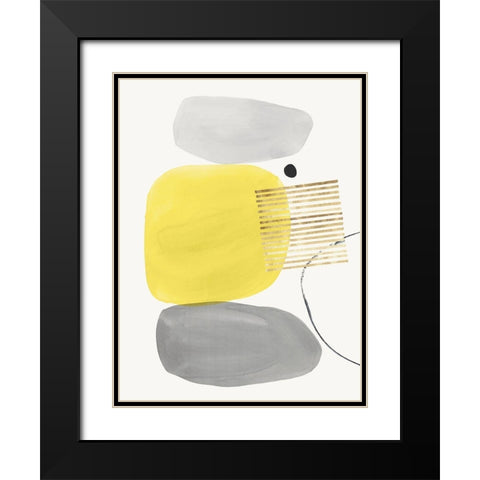 Pistachio Dreams II Yellow Version Black Modern Wood Framed Art Print with Double Matting by Isabelle Z