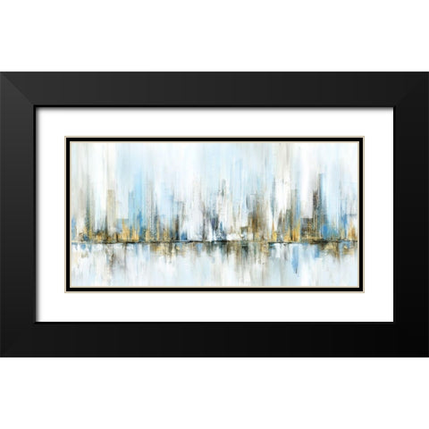 Frozen Horizon Black Modern Wood Framed Art Print with Double Matting by Isabelle Z