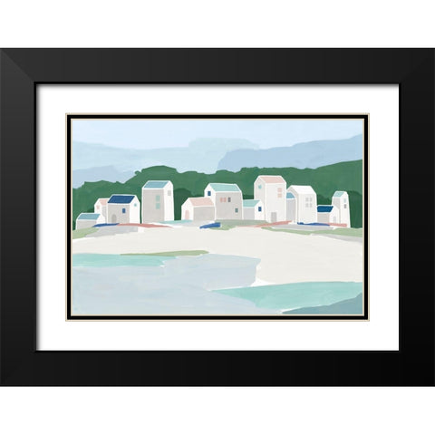 Little Town III Black Modern Wood Framed Art Print with Double Matting by Isabelle Z
