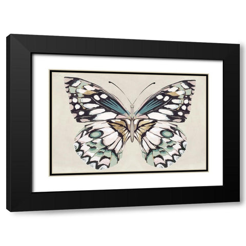Butterflys Kiss I  Black Modern Wood Framed Art Print with Double Matting by Isabelle Z