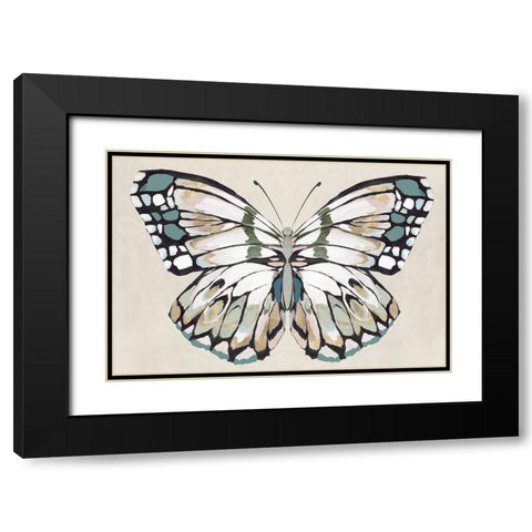Butterflys Kiss II Black Modern Wood Framed Art Print with Double Matting by Isabelle Z