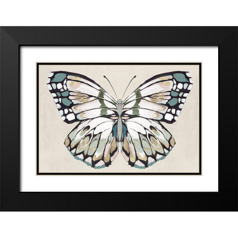 Butterflys Kiss II Black Modern Wood Framed Art Print with Double Matting by Isabelle Z