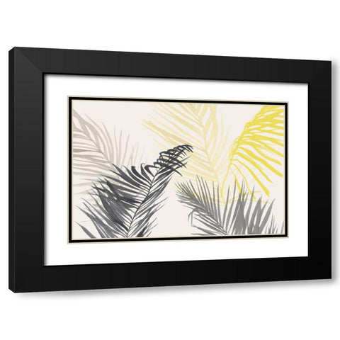 Summer Swaying Palms  Black Modern Wood Framed Art Print with Double Matting by Isabelle Z