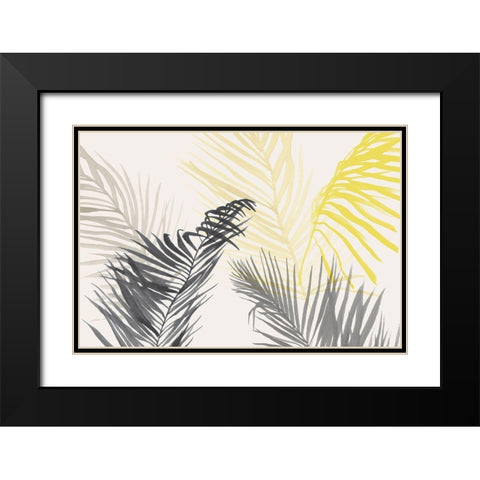Summer Swaying Palms  Black Modern Wood Framed Art Print with Double Matting by Isabelle Z