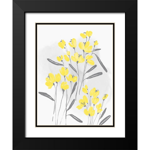 Wallflower I Black Modern Wood Framed Art Print with Double Matting by Isabelle Z