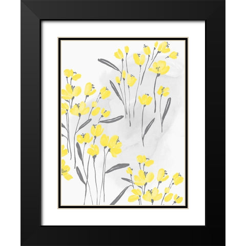 Wallflower II  Black Modern Wood Framed Art Print with Double Matting by Isabelle Z
