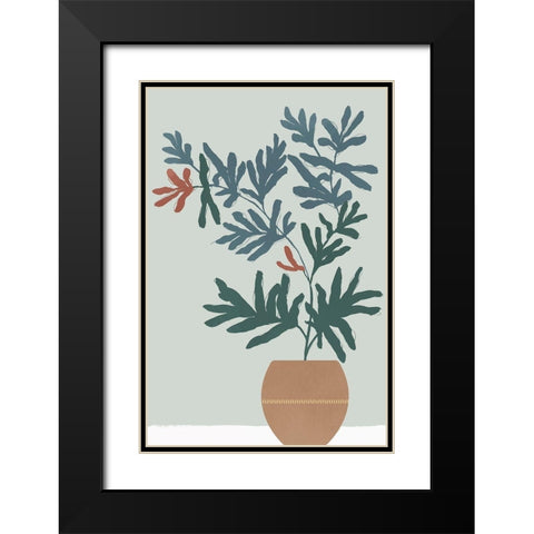 Summer Planter II Black Modern Wood Framed Art Print with Double Matting by Isabelle Z