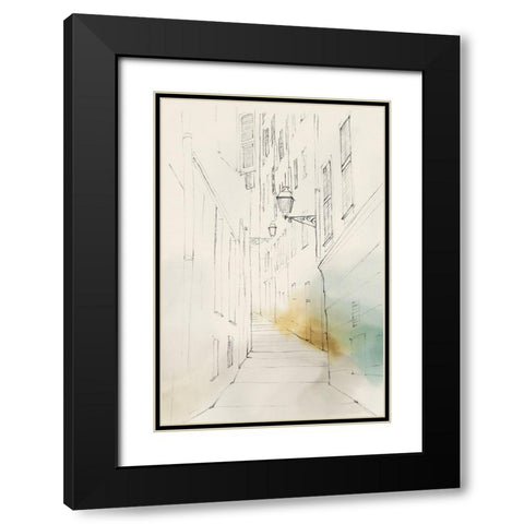 City Sketches III Black Modern Wood Framed Art Print with Double Matting by Isabelle Z