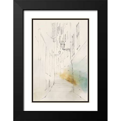 City Sketches III Black Modern Wood Framed Art Print with Double Matting by Isabelle Z