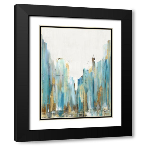 City Rush I  Black Modern Wood Framed Art Print with Double Matting by Isabelle Z