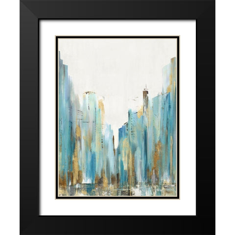 City Rush I  Black Modern Wood Framed Art Print with Double Matting by Isabelle Z