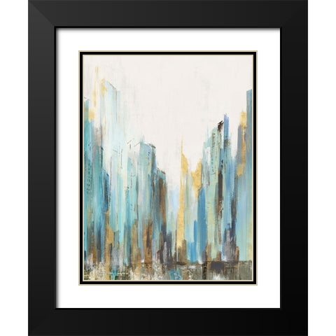 City Rush II  Black Modern Wood Framed Art Print with Double Matting by Isabelle Z