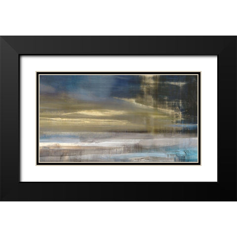 Golden Dawn I  Black Modern Wood Framed Art Print with Double Matting by Isabelle Z