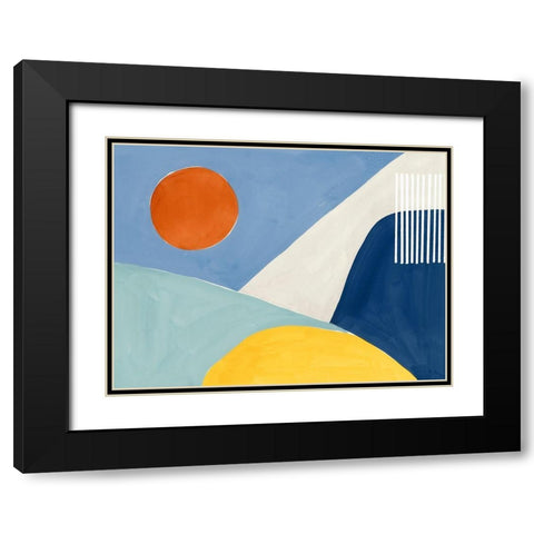 Harmony Earthy I  Black Modern Wood Framed Art Print with Double Matting by Isabelle Z
