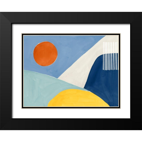 Harmony Earthy I  Black Modern Wood Framed Art Print with Double Matting by Isabelle Z