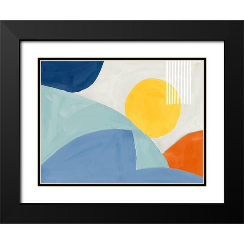 Harmony Earthy II Black Modern Wood Framed Art Print with Double Matting by Isabelle Z