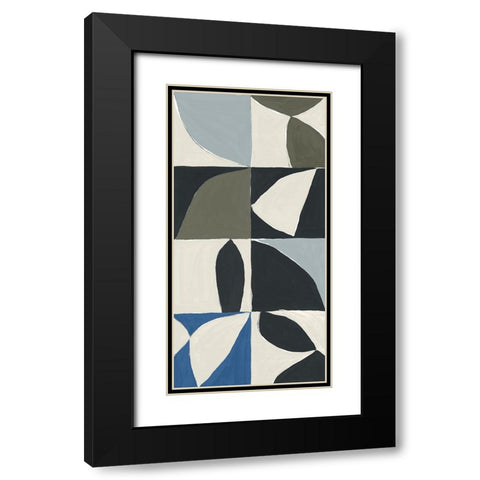 Mayan Pattern I Black Modern Wood Framed Art Print with Double Matting by Isabelle Z