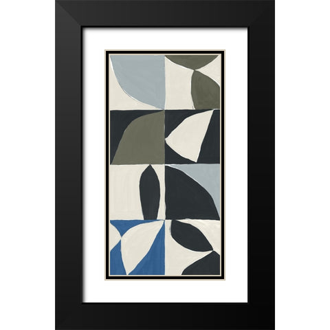 Mayan Pattern I Black Modern Wood Framed Art Print with Double Matting by Isabelle Z