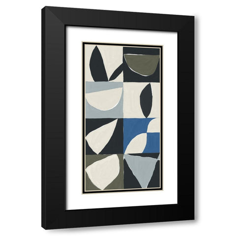 Mayan Pattern II Black Modern Wood Framed Art Print with Double Matting by Isabelle Z