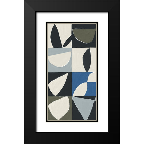 Mayan Pattern II Black Modern Wood Framed Art Print with Double Matting by Isabelle Z