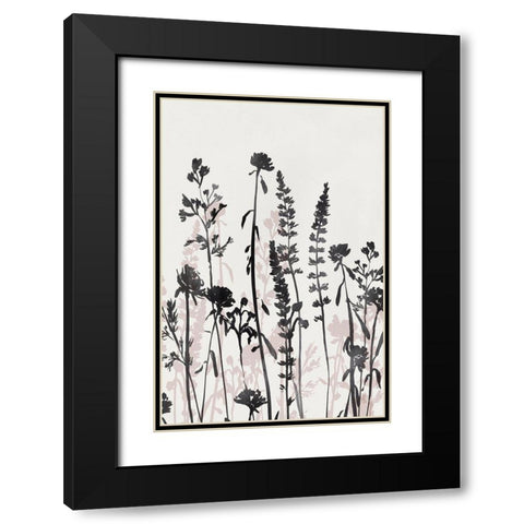 Wildflower Blooming Garden I  Black Modern Wood Framed Art Print with Double Matting by Isabelle Z